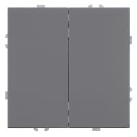 Переключатель 2-клавишный (механизм), STEKKER, 250В, 10А, серия Эмили, RSW10-5107-10, платиново-серый, soft touch 49947