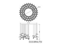 Горизонтальная композиция Newport 8200 из подвесов прозрачный №290 S8200_290CL