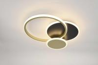 Светильник потолочный светодиодный ЭРА Модерн с ДУ City CLL-1-60-RC BK +GD Б0069756