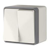 Выключатель Werkel двухклавишный влагозащищенный Gallant слоновая кость WL15-03-02 4690389102271