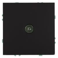 Розетка телевизионная 1-местная (механизм), STEKKER, 75 Ом, 5-862МГц, серия Эмили, RST00-5108-05, черный уголь, soft touch 49849