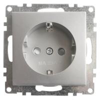 Розетка 1-местная Stekker Катрин GLS16-7110-03 серебро 39582