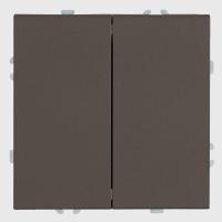 Переключатель перекрестный 2-клавишный (механизм), Stekker, 250В, 10А Эмили, RSW10-5111-09, антрацит, soft touch 50164