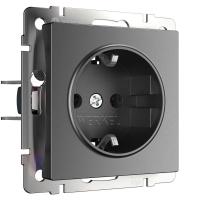 Розетка с заземлением Werkel графит W1171064 4690389194405