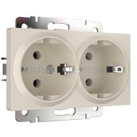 Розетка двойная с заземлением Werkel айвори матовый W1172062 4690389192142