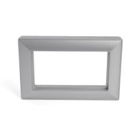 Рамка 2-местная (без перемычки), пластик, Stekker, PFR00-7012-03 Катрин, серебро 50048