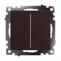 Переключатель двухклавишный Stekker Катрин GLS10-7107-04 шоколад 49170