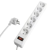 Сетевой фильтр 6-местный с/з Stekker HM20-61-053x1мм2, 5 м, серия Optima, белый 50097