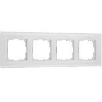 Рамка Werkel Senso на 4 поста белый стекло soft-touch W0043101 4690389200458