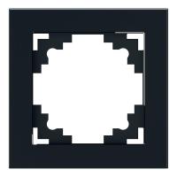 Рамка 1-постовая Stekker Катрин черный GFR00-7001-05 39518