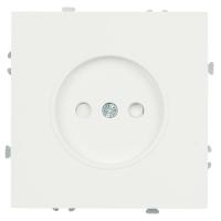 Розетка 1-местная с з/ш, б/з (механизм), СЗК, Stekker, 250В, 16А Эмили, RST16-5109-01ZK, белый фарфор, soft touch 50234