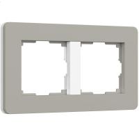 Рамка Werkel Split на 2 поста дымчатый/белый W0023067 4690389206061