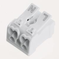 Клемма монтажная STEKKER, LD294-4002, для подключения фазных проводников, 2 контактные группы (3 ввода, 3 вывода на полюс)