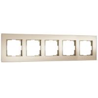 Рамка Werkel Senso на 5 постов шампань стекло soft-touch W0053111 4690389214295