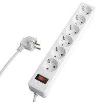 Сетевой фильтр 6-местный с/з Stekker HM20-61-03 3x1мм2, 3 м, серия Optima, белый 50096