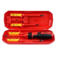 Отвертка VDE со сменными битами до 1000В, 8 предметов STLS005 50409