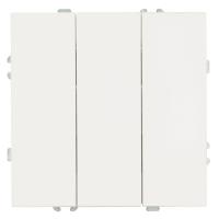 Переключатель трехклавишный Stekker Эмили белый фарфор RSW10-5108-01 49870