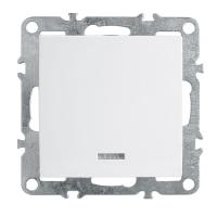 Выключатель 1-клавишный c индикатором (механизм), Stekker, PSW10-9101-01, 250В, 10А Эрна, белый 39309