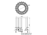 Горизонтальная композиция Newport 8200 из подвесов прозрачный №286 S8200_286CL