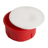 Коробка монтажная для сплошных стен, с крышкой, D80*40мм Stekker EBX30-01-1-20-80, красный 49003