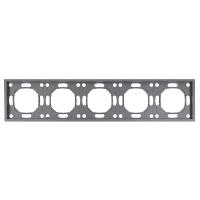 Рамка STEKKER, PFR00-5005-10 5-местная, серия Эмили, платиново-серый, soft touch 49966