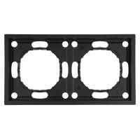 Рамка STEKKER, PFR00-5002-05 2-местная, серия Эмили, черный уголь, soft touch 49859