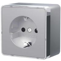Розетка с заземлением Werkel Gallant серебряный W5071006 4690389167157
