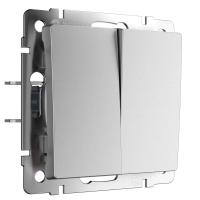 Выключатель Werkel двухклавишный серебро W1120065 4690389195686