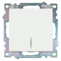 Выключатель одноклавишный Stekker Катрин с подсветкой белый GLS10-7101-01 39299