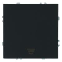 Выключатель 1-клавишный самовозвратный (механизм), Stekker, 250В, 10А Эмили, RSW10-5112-05, черный уголь, soft touch 50326