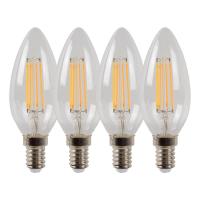 Лампа светодиодная диммируемая Lucide E14 4W 2700K прозрачная 49023/14/60