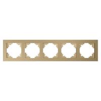 Рамка 5-постовая Stekker Катрин золото GFR00-7005-08 49040