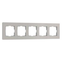 Рамка Werkel Senso на 5 постов дымчатый стекло soft-touch W0053117 4690389214301