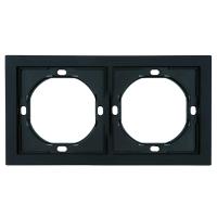 Рамка 2-местная, Stekker Мия, PFR00-3002-05, черный бархат 50462