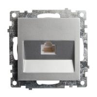 Розетка компьютерная RJ-45 Stekker Катрин серебро GLS00-7107-03 39585