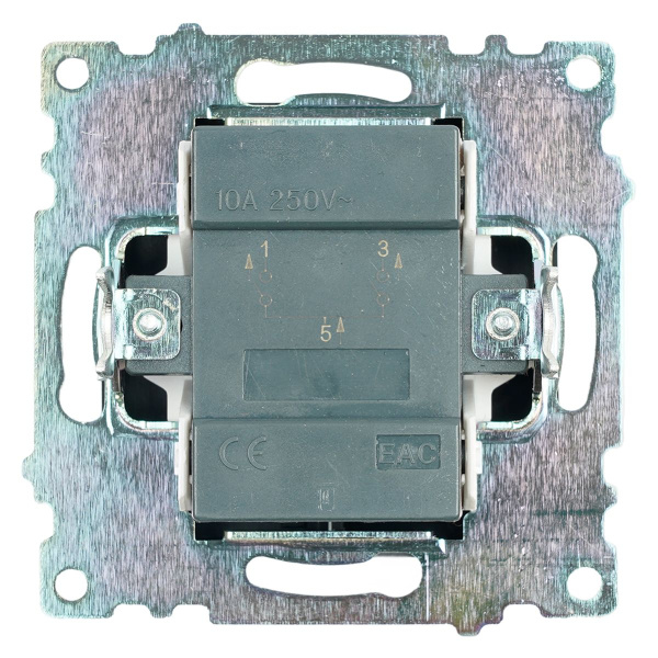 Выключатель двухклавишный Stekker Катрин черный GLS10-7104-05 39606