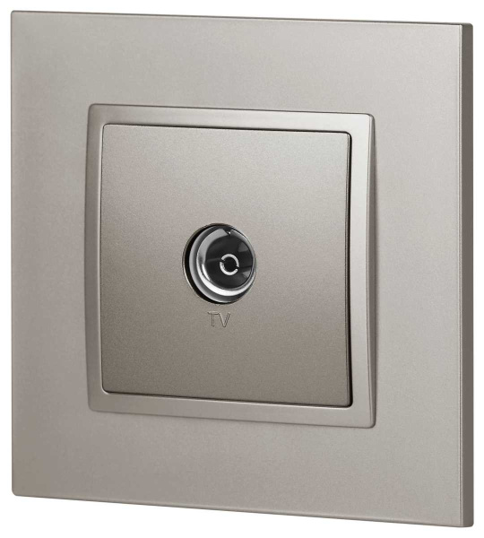 Розетка ЭРА Elegance 14-3101-16 TV одиночная, титан Б0065760