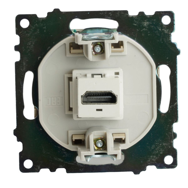 Розетка HDMI 2.1, Type A (механизм), STEKKER, GLS00-7118-08, серия Катрин, золото 50060