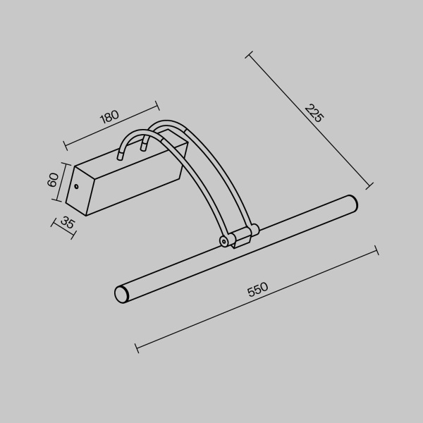 Подсветка для картин Maytoni Finelli MIR004WL-L12BZ