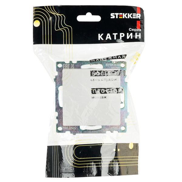 Выключатель одноклавишный Stekker Катрин белый GLS10-7103-01 39298