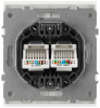 Розетка ЭРА Arktik 16-3108-01 информационная двойная 2XRJ45 белый Б0070484