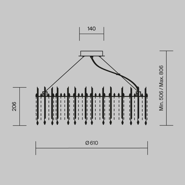 Подвесная люстра Maytoni Rocio MOD036PL-12N