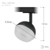 Трековый светильник однофазный ЭРА Round TR46-GX53 BK Б0054153