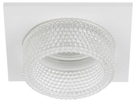 Светильник встраиваемый декоративный ЭРА DK110 WH/CL под лампу MR16 GU5.3 белый/прозрачный Б0058411
