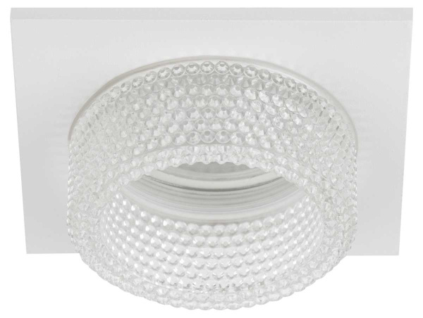 Светильник встраиваемый декоративный ЭРА DK110 WH/CL под лампу MR16 GU5.3 белый/прозрачный Б0058411