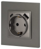 Розетка ЭРА Elegance 14-4108-16 2P+E 16A-250В со шторками с USB type-A+C 5В-3А титан Б0067695