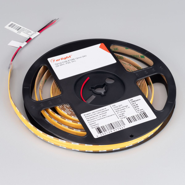 Светодиодная лента Arlight 22W/m 1088Led/m CSP дневной белый 5M COB-X1088-12mm 24V Day4000 046930