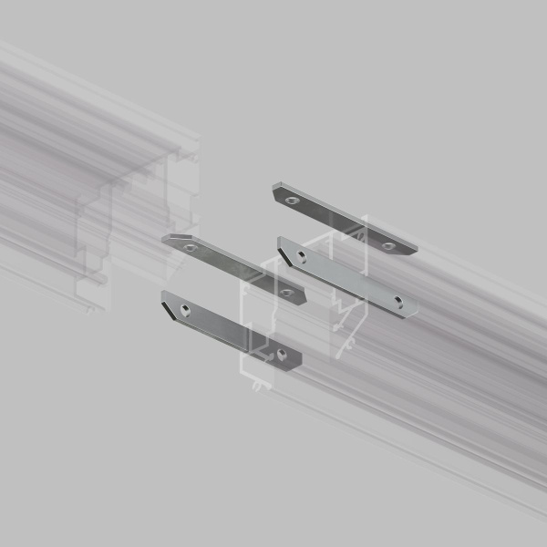 Комплект прямых соединителей для закладного профиля TR3040-AL Denkirs Smart One (4 шт.) TR3043-AL Комплект прямых соединителей для закладного профиля TR3040-AL Denkirs Smart One (4 шт.) TR3043-AL