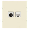 Розетка ЭРА Arktik 16-3110-02 комбинированная RJ45+TV слоновая кость Б0070495