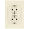 Розетка ЭРА Arktik 16-2104-02 двойная с заземлением 2X2P+E Schuko 16А-250В слоновая кость Б0070445